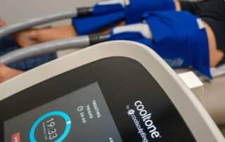A client receiving CoolTone treatment at Bodify Med Spa. Strengthen and tone muscles safely with Bodify’s FDA-cleared magnetic muscle stimulation—book your CoolTone consultation today.